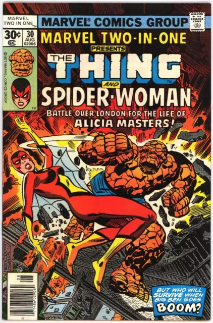 MARVEL TWO-IN-ONE 30 VF+ 8.5 HIGH GRADE 2nd SPIDER-WOMAN THING BRONZE AGE BIN