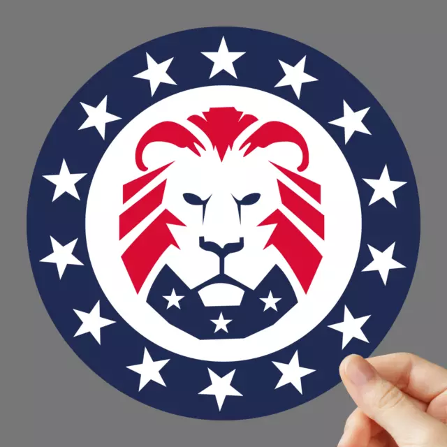 The Patriot Party Lion Head Sticker Trump MAGA 2024 America Patriotic Decal USA