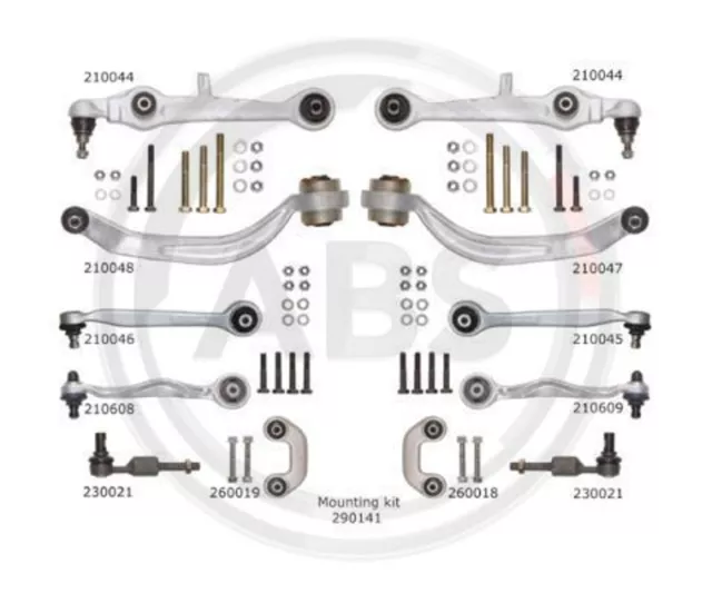 A.B.S. Reparatursatz Querlenker SMARTKIT 219900 für AUDI PASSAT A4 C5 B5 A6 VW 1