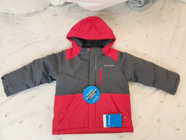 Columbia Lightning Lift Jacket Red/Black Waterproof Youth Kids 4T Puffer