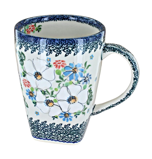 Blue Rose Polish Pottery Morning Medley Large Coffee Mug