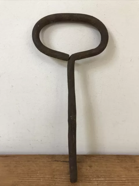 ANTIQUE CAST IRON Farm Barn Hay Bale Fork Hook Tool for Loft Carrier  Trolley $27.19 - PicClick