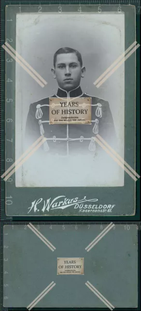CDV Foto Soldat Husar Uniform Düsseldorf
