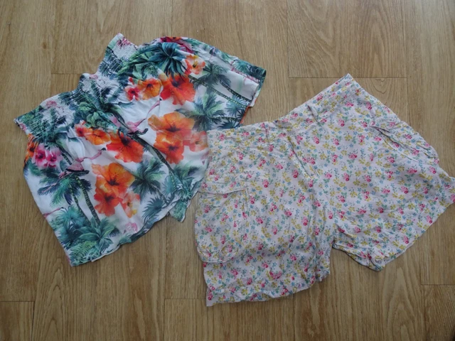 Pantaloncini estivi NEXT bambina confezione da 2 ETÀ 11 ANNI OTTIMO COND