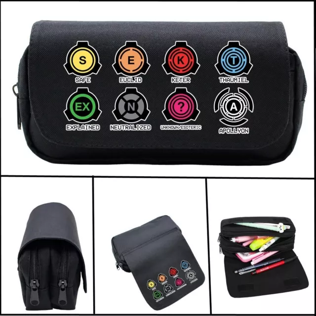 Game SCP Pencil Case Anime Cartoon Make up Cosmetic Bag Student Stationery Bags