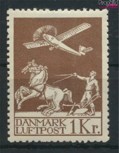 Briefmarken Dänemark 1929 Mi 181 mit Falz Pferde(9519591