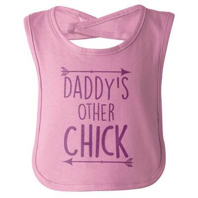 Daddys Other Chick Dad Fathers Day Shower Baby Girl Infant Burp Cloth Bib