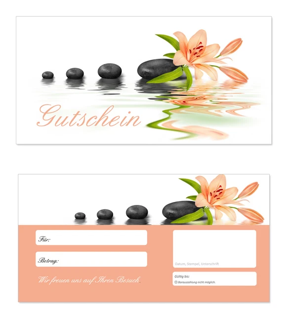 20 x Geschenkgutscheine (Wellness-616) TOP Gutscheine für Wellness  Massagen uvm