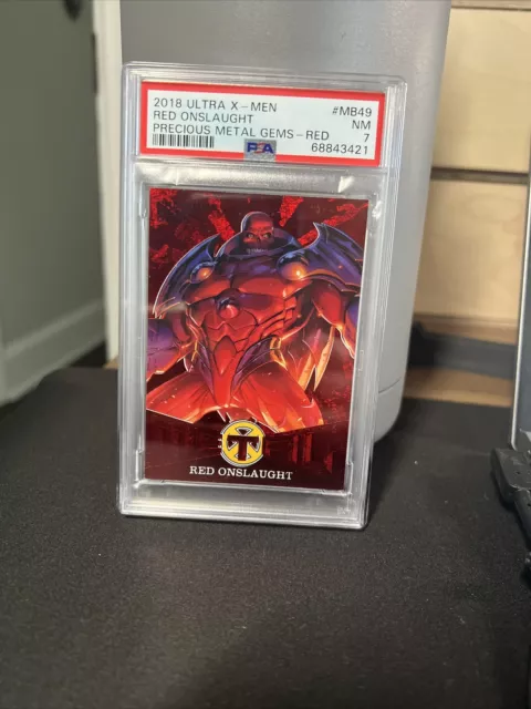 2018 Fleer Ultra X-Men Precious Metal Gems Red PMG PSA 7 #49 RED ONSLAUGHT 09/99