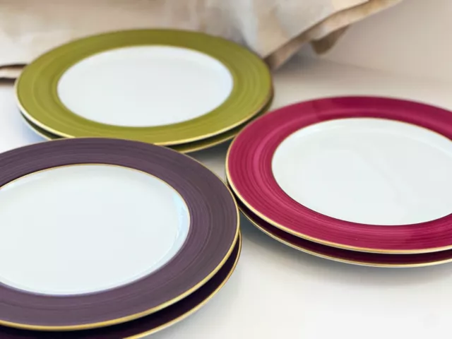 Marie Daage Paris Limoges Porcelain 6-Piece Dinner Plate Set