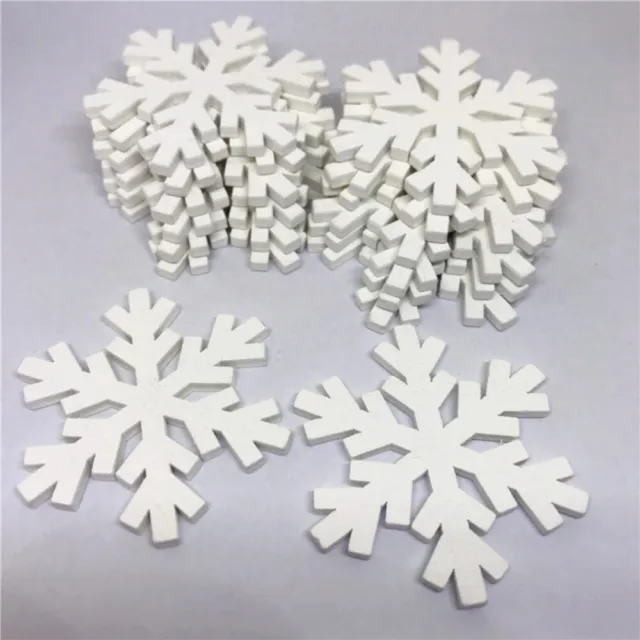 20 PCS DIY Christmas Ornament Crafts White Snowflake Decorations
