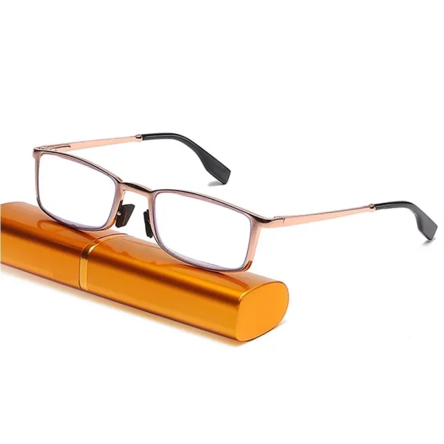 Mini occhiali da lettura con custodia clip penna portatile lettore occhiali