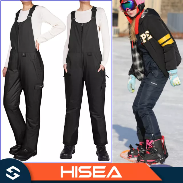 HISEA Women's Snow Bib Overalls Thinsulate Snowsuit Waterproof Ski Snow Pants