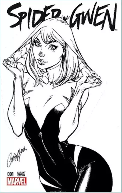 Spider-Gwen 1 J Scott Campbell B&W Sketch Variant Nm Rupps World Spiderman