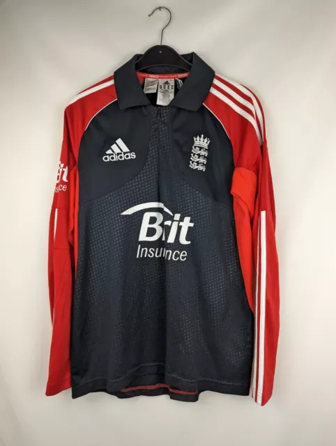 Englad National Cricket Team Adidas Original Men's Shirt Jersey Polo Size 40/42