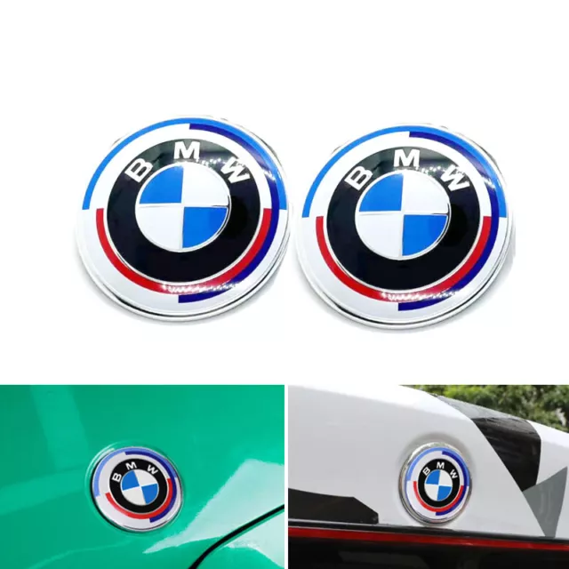 50e anniversaire Logo capot avant de voiture emblème de coffre arrière pour BMW