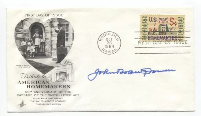 John Robert Powers Signed FDC Autographed Signature Modeling Agency Founder