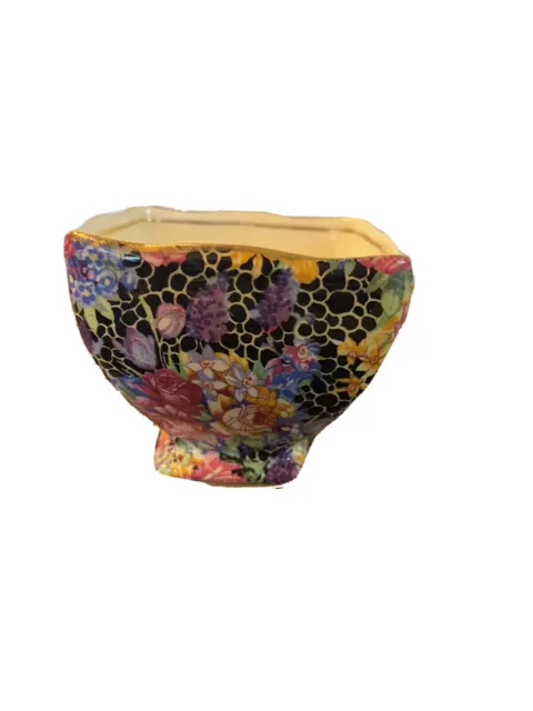 Royal Winton Grimwades Hazel Chintz Sugar Bowl Ascot Shape Multicolored
