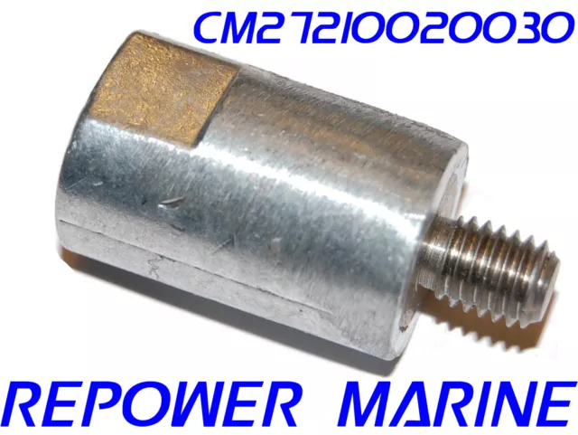 Crayon Anode pour Yanmar Marine 2GM, 2GM20, 3GM, 3GM30, Remplace:27210-200300