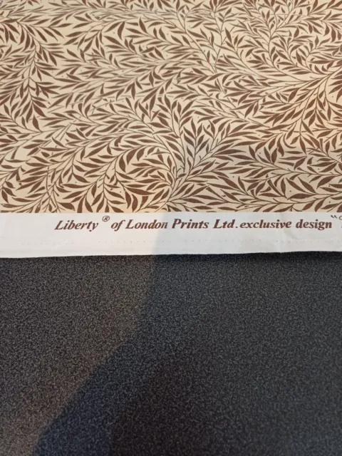Liberty Of London William Morris Willow Cotton Fabric Offcut Brown Creams Flora