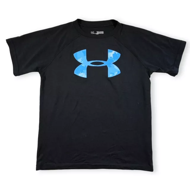 UNDER ARMOUR BOYS T-shirt Heatgear Loose Fit Black Size 8 $13.00 - PicClick