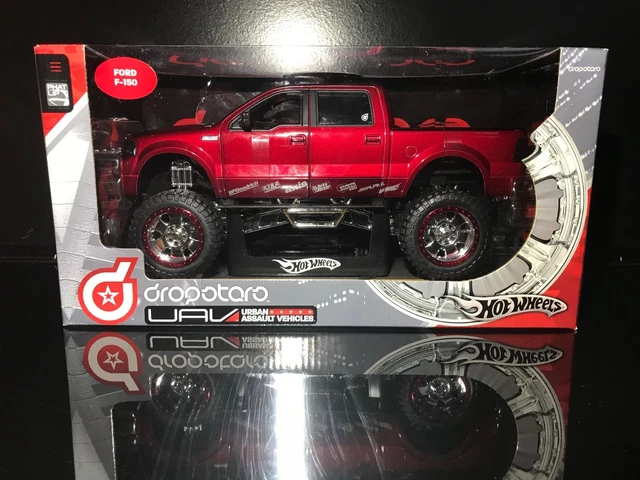 1/18 HOT WHEELS Dropstars Ford F-150 Uav Metallic Red Diecast