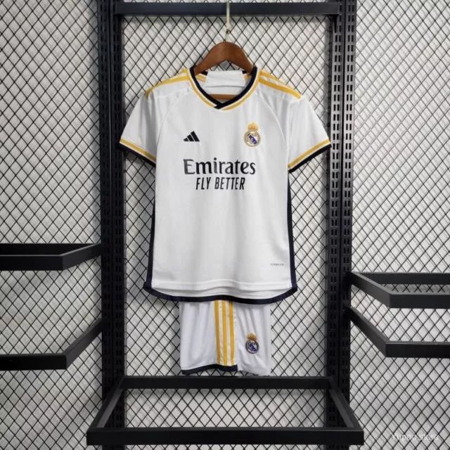 23-24 Kids Real Madrid Home Jersey Size