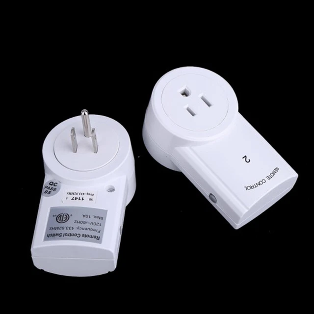 Prise de commutateur de télécommande 2PCS avec 1 télécommande 3