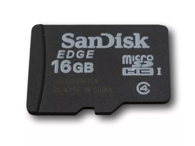 TARJETA DE MEMORIA SanDisk EDGE 16 GB Micro SD HC de JAPÓN #010