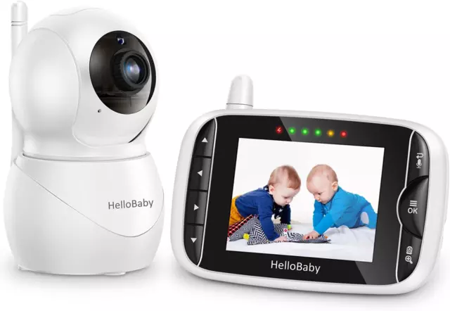 HelloBaby Monitor with Camera and Audio IPS Screen LCD Display Video Baby Monit