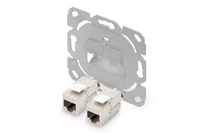 DIGITUS Socket for Keystone module - 2 port - 45° angled - Designabl (US IMPORT)