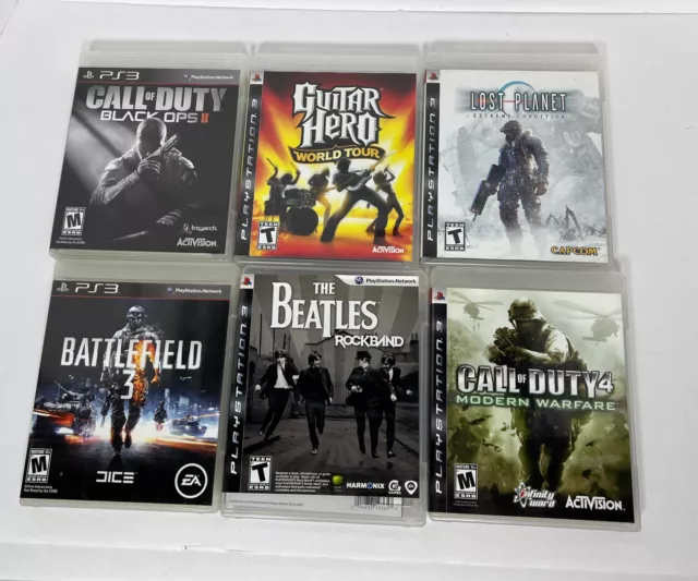 Lot Of 6 Oem Empty Game Cases PS3 With Cover Art Artwork And Manuals