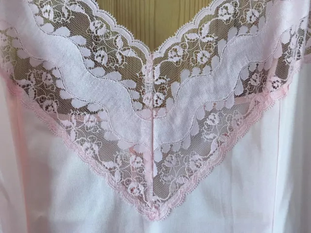 Robe de soirée vintage/slip/rose/St Michael M&S/34’ taille buste/Royaume-Uni 12/nylon/années 60 années 70 3