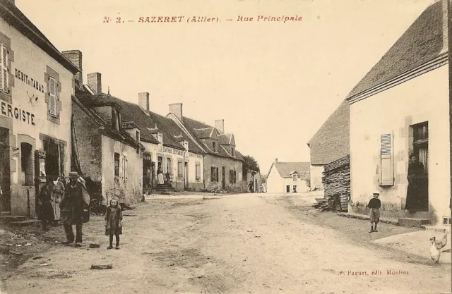 Carte Postale Bureau De Tabac Sazeret Rue Principale