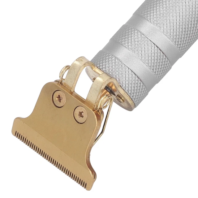 (Metallic Silver Pattern)Hair Trimmer Professional T Blade Hair Trimmer USB