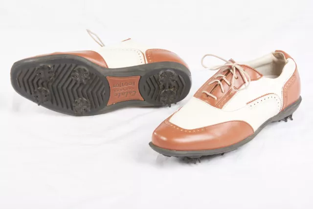 Femmes FootJoy Golf Chaussures Sz 8.5 M Estate Collection Fauve Blanc Spectators
