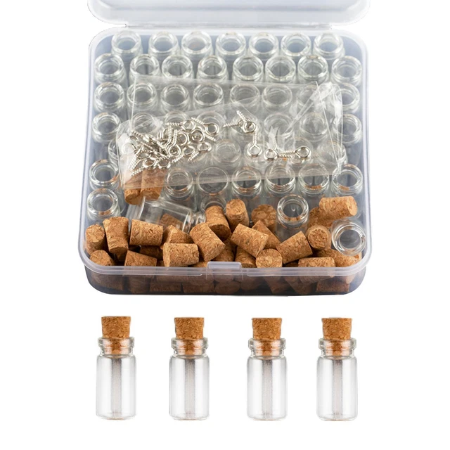 Mini Bouteille Verre, Bouteilles Miniatures Réutilisables 60Ml, Petite