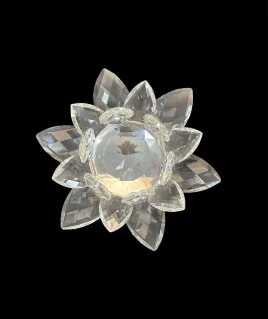 Crystal Glass Lotus Flower Home Decor Craft Shining Peace & Purity Best Gift