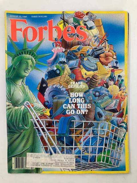 VTG Forbes Magazine August 12 1985 Trade Deficits How Long Can This Go On?