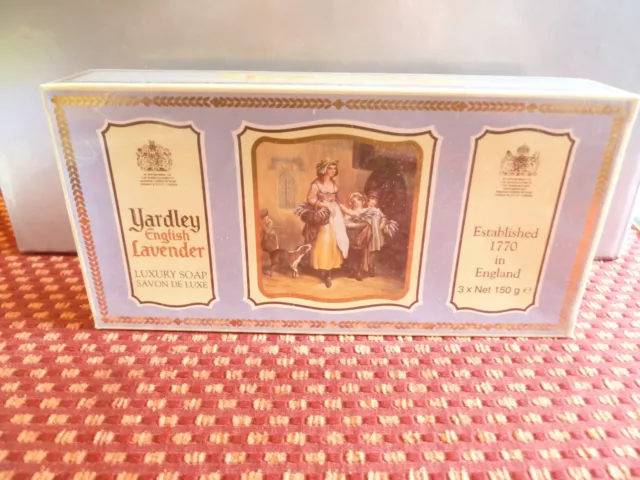 Yardley Seife 3x 150g Stück English Lavender NEU in verschweißter Geschenkbox #1