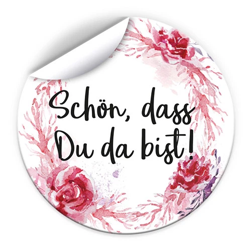 Sticker Schön Dass Du Da Bist AUFKLEBER SCHÖN, DASS DU DA BIST Sticker Etiketten Hochzeit