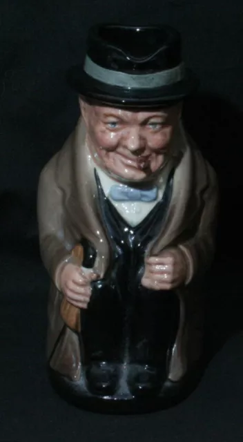 Small Royal Doulton Toby Character Jug Traditional Style Winston Churchill 5 1/2