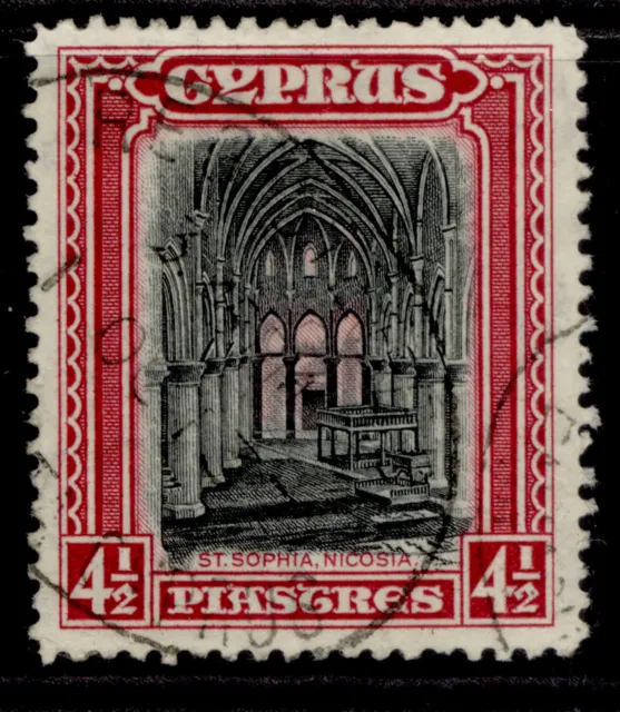CYPRUS GV SG139, 4½pi black & crimson, FINE USED.