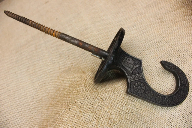 Old Hanging Plant Hook Lamp King Tut Pharoah Plaster Washer Bird Cage Vintage