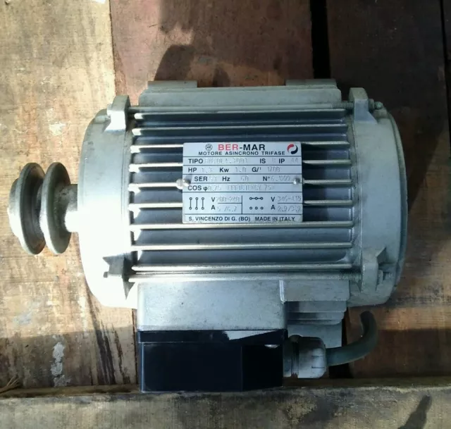 Ber-Mar Drycleaning spin motor 1.3 HP BM80L4.3001
