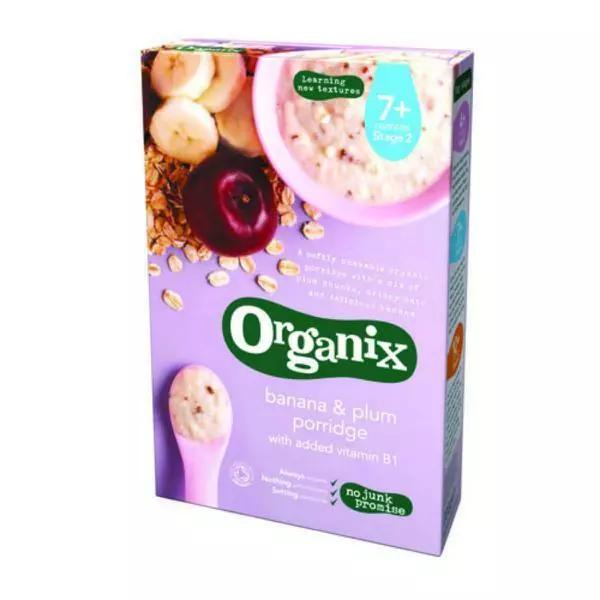 Organix Banana & Plum Porridge (7+) 200g (Pack of 4)