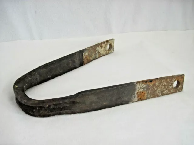 Vintage Antique Large Iron Clevis U Bracket Hook Hand Forged Farm Tractor Buggy