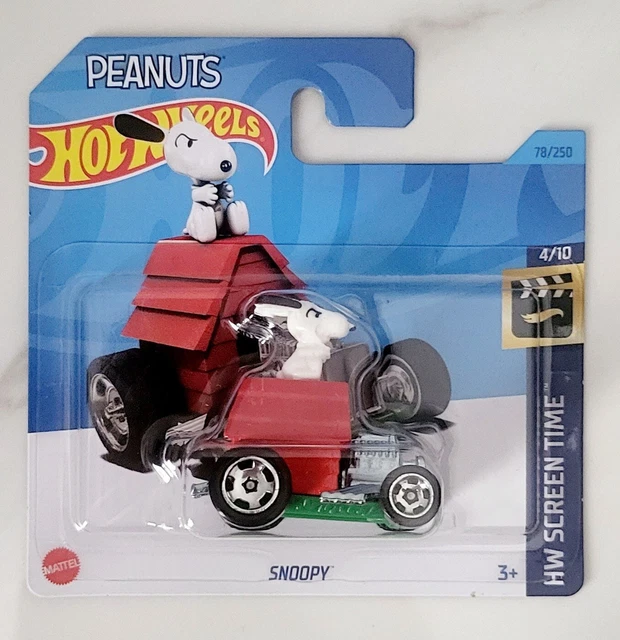 HOT WHEELS PEANUTS Snoopy 2023, kurze Karte HW Bildschirmzeit 4/10 EUR