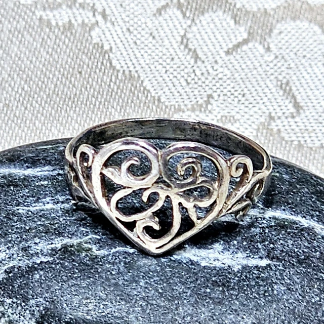Bague Artisanale Brutaliste En Argent 925 - Motif Arbre Et Planètes - Taille 58