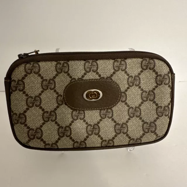 Vintage Gucci GG Logo Cosmetic Make Up Bag Pouch 039.904.0214